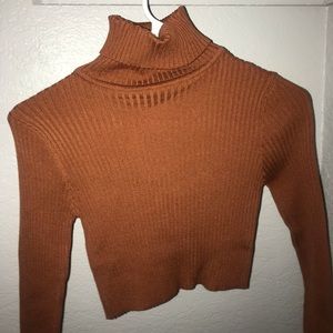 Copper Turtle neck crop top